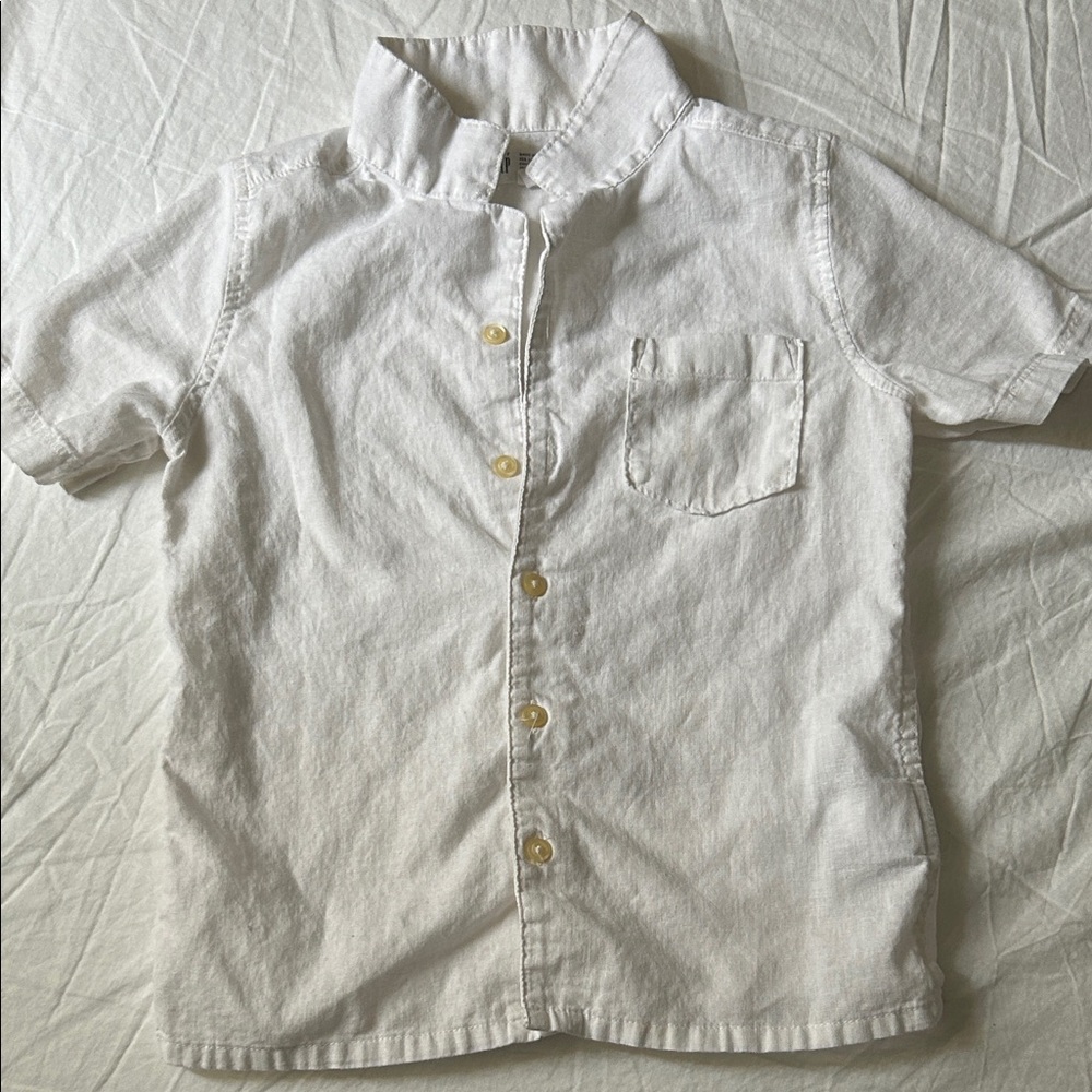 4T GAP Kids White Button Down Shirt